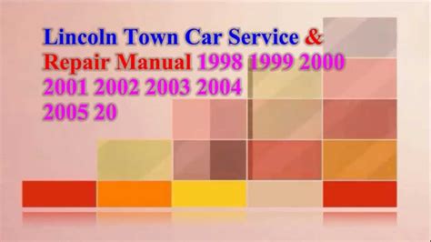 LINCOLN 2006 TOWN CAR WORKSHOP MANUAL Pdf Download